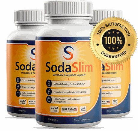 SodaSlim bottles with the 100 percent satisfaction guarantee seal